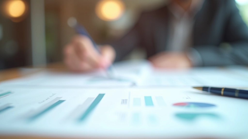 Organisierte Finanzunterlagen und Grafiken auf einem Schreibtisch