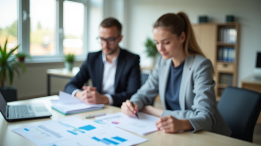Team beim gemeinsamen Finanzplanungsprozess an Schreibtisch